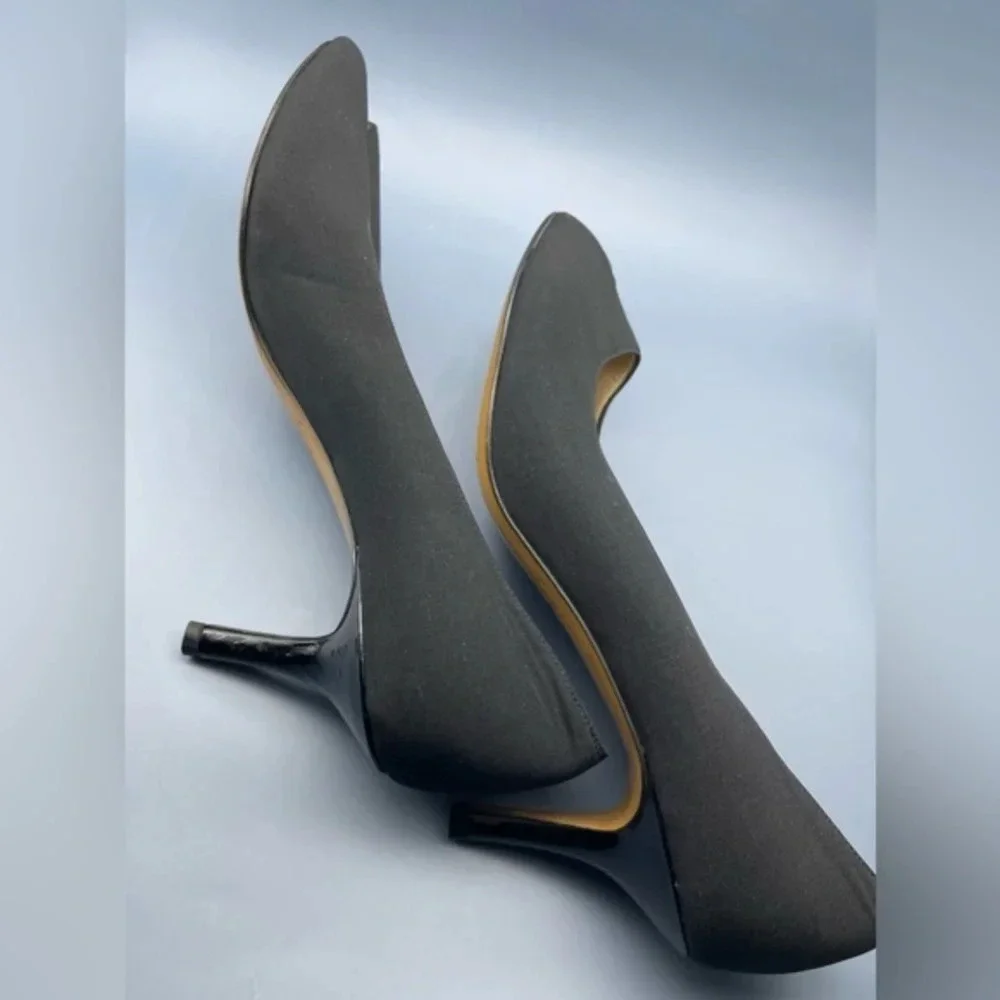 Bruno Magli Novati Peep Toe Kitten Heel Pumps, Black, Size 10, NWOT - Picture 9 of 9